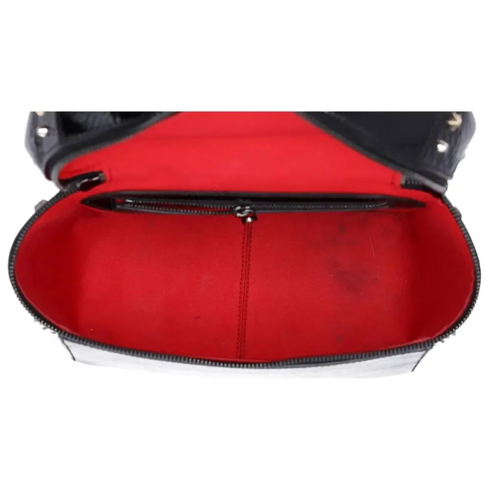 Christian Louboutin Rubyrow Backpack Black Patent Leather Studded